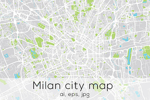 Milan City Map