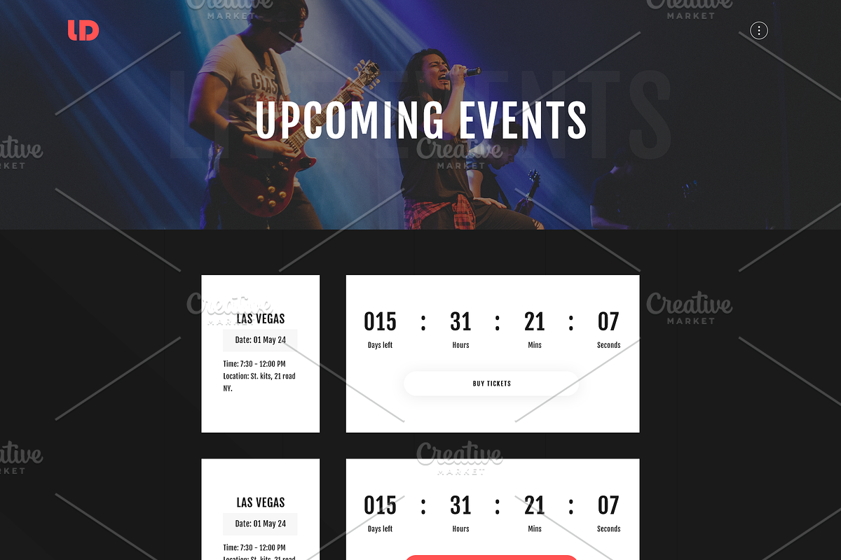 Personal Website for Singer, a Landing Page Template by Sujun Baidyaa (Photo 5 of 6)