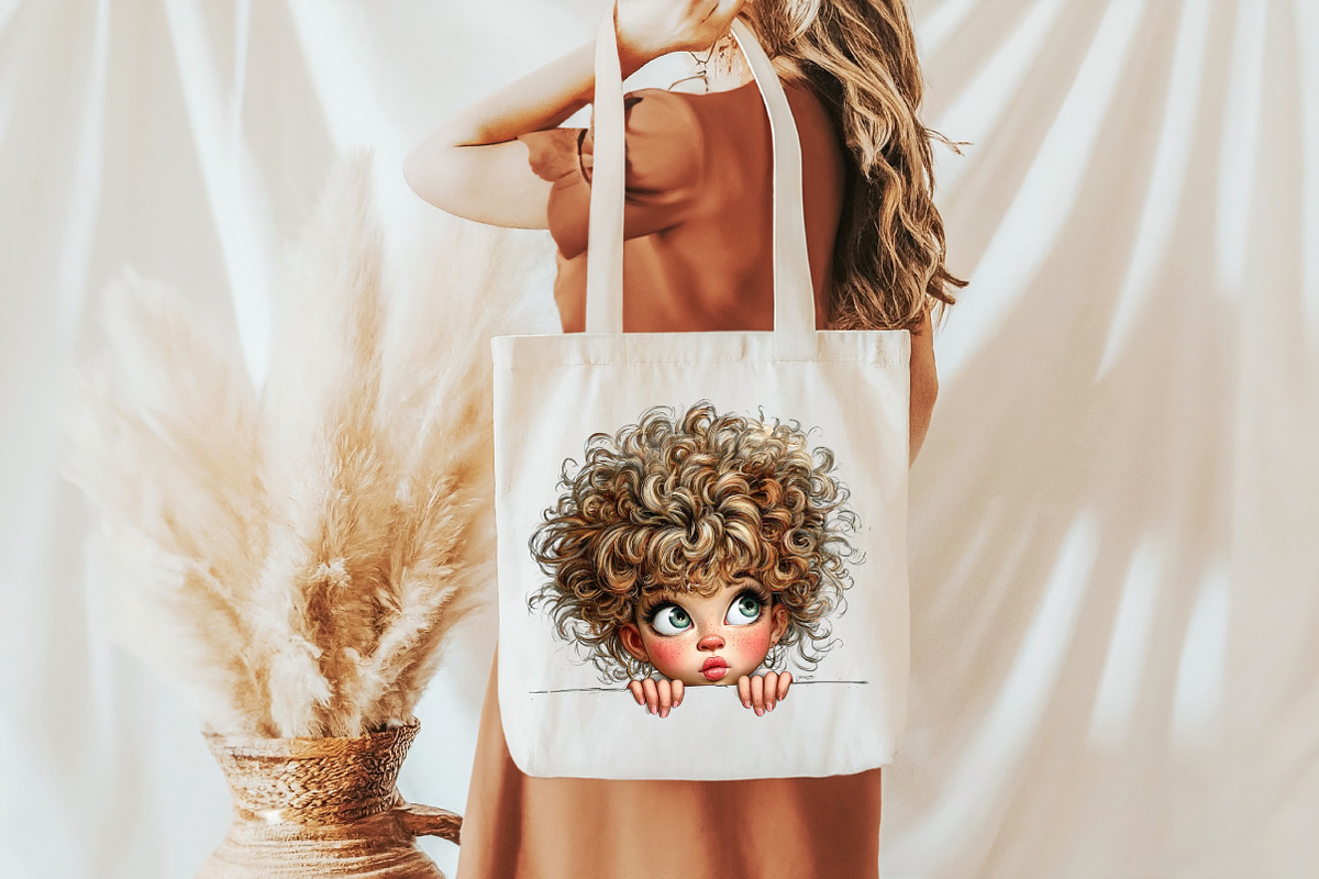 Whimsical Girl Peeking Clipart, an Illustration by Libby Wishes (Photo 5 of 7)