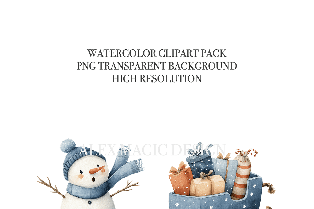 25 Snowman Clipart, a Decorative Illustration by Pati Charm Studio (Photo 6 of 8)
