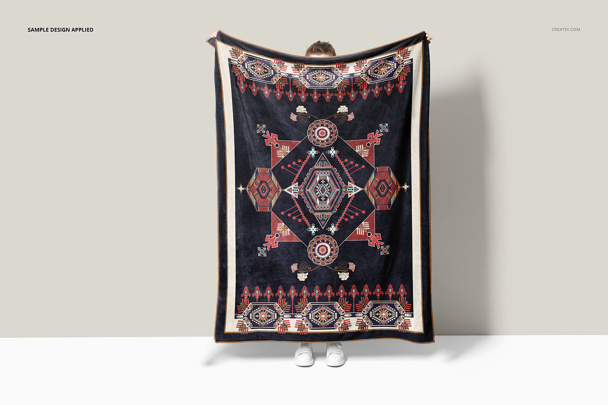 Fleece Throw Blanket Mockup Set, a Product Mockup by creatsy5 (Photo 4 of 7)