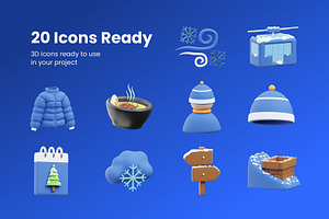 Winter 3D Icon Pack