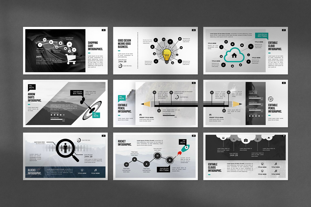 Trendy PowerPoint Template, a Presentation Template by Creathrive Design (Photo 5 of 7)