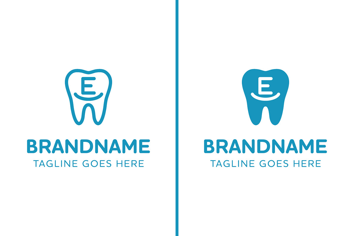 Letter E Dental Tooth Logo, a Branding & Logo Template by Pray Art Design Studio