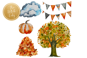 Autumn Animals Clipart Set