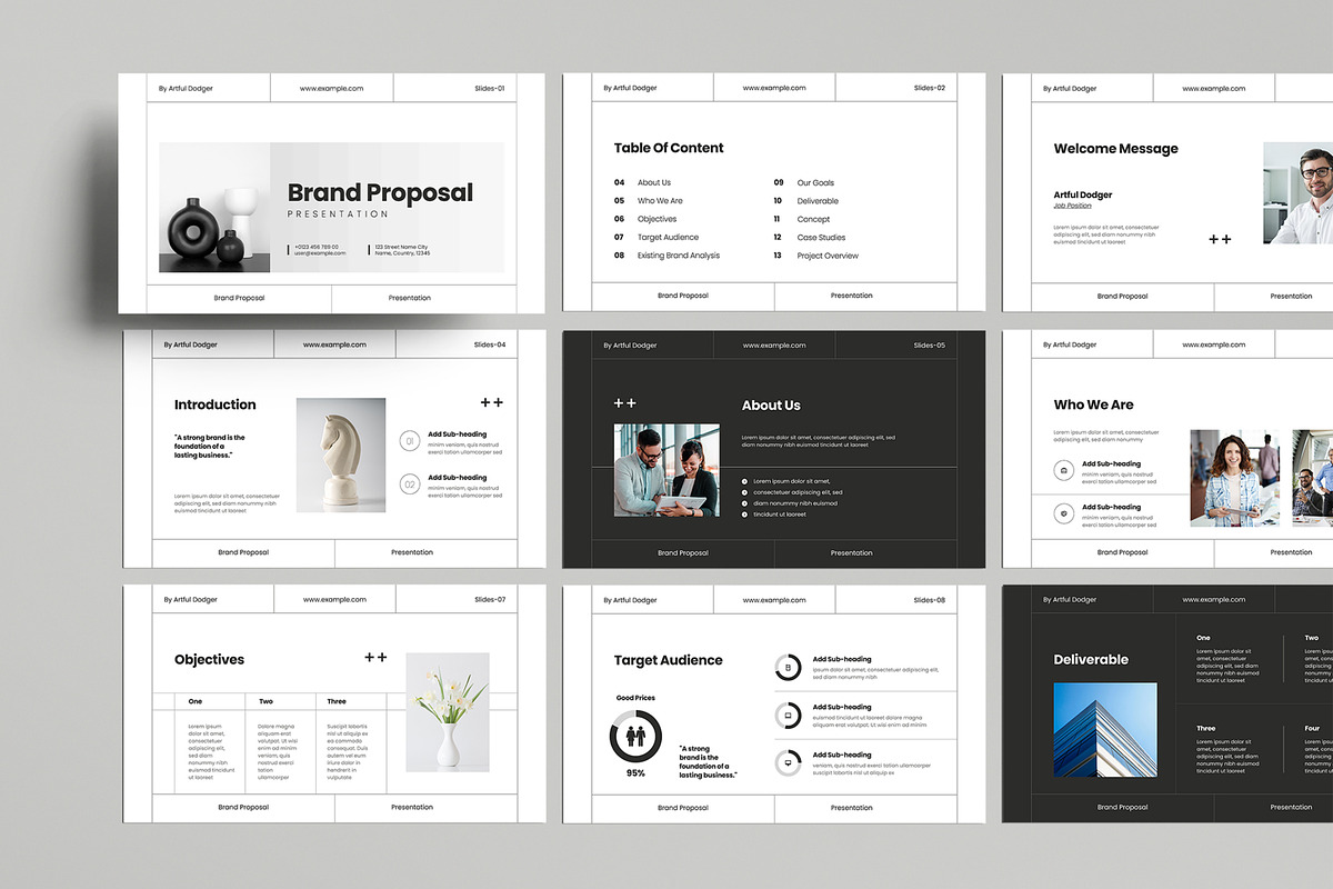 Brand Proposal Presentation Template, a Presentation Template by MightyDesign (Photo 1 of 8)