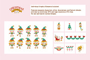 Christmas Elf Factory Vector Kit, a Seasonal Illustration by Svitlana Kharchuk (Thumbnail 5 of 13)