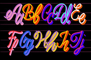 DuoTone Procreate Alphabet Brushes, a Brush Add-On by byJuliaKors (Thumbnail 4 of 5)