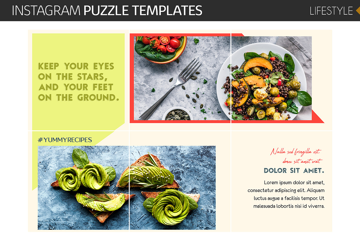 Lifestyle Instagram Puzzle Templates, a Social Media Template by illycreative (Photo 5 of 6)
