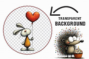 Whimsical Birthday Animals Clipart, an Illustration by Libby Wishes (Thumbnail 2 of 7)