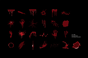 Blood Overlay Element Set, a Seasonal Illustration by Invisual Studio (Thumbnail 2 of 7)