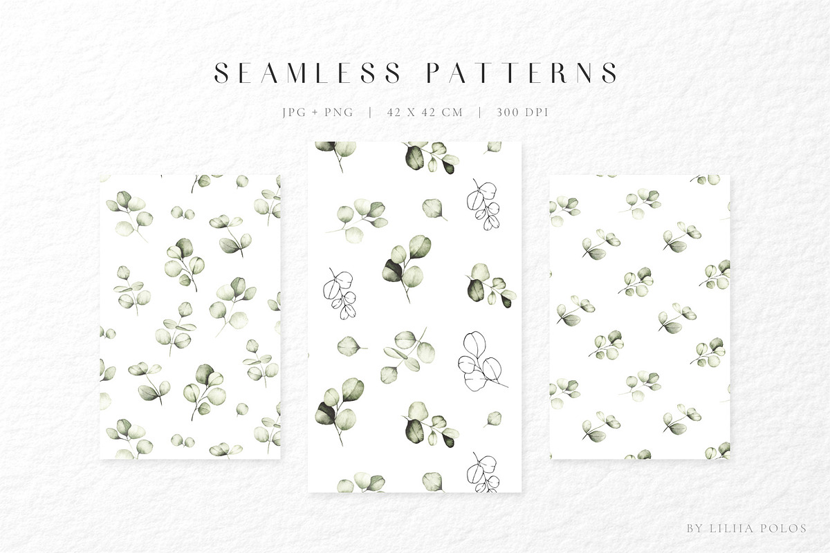 Eucalyptus watercolor illustrations, a Decorative Illustration by Liliia Polos Illustration (Photo 9 of 11)
