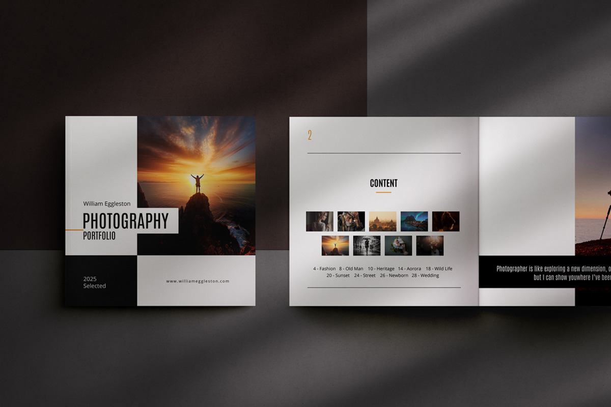 Photography Portfolio Template, a Brochure Template by adekfotografia (Photo 2 of 13)
