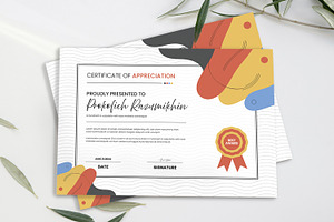 Modern Certificate Template, a Stationery Template by ContestDesign