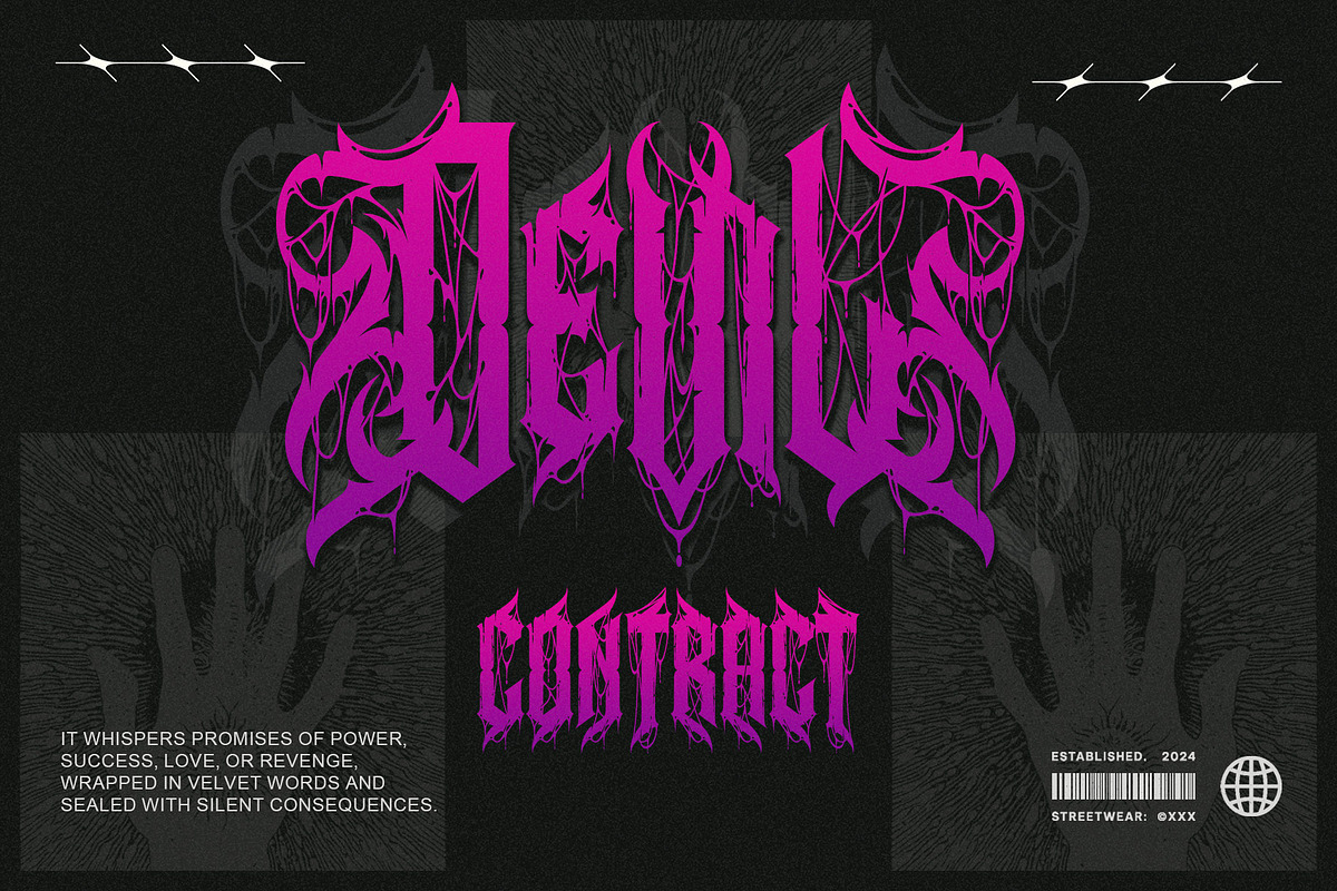 Noctyrr Heavy Metal Gothic Font, a Blackletter Font by Letterara (Photo 3 of 15)