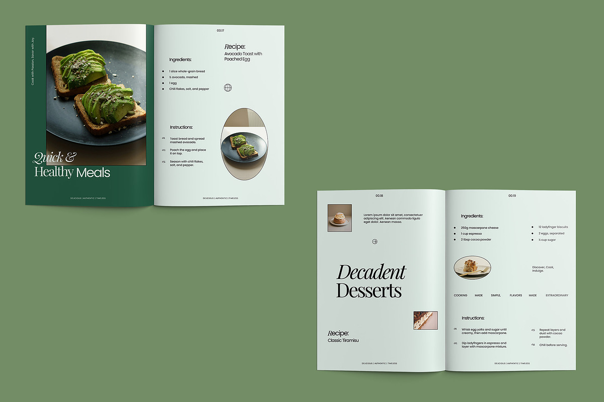 Food Recipe Book Template, a Brochure Template by fakhroo (Photo 7 of 9)