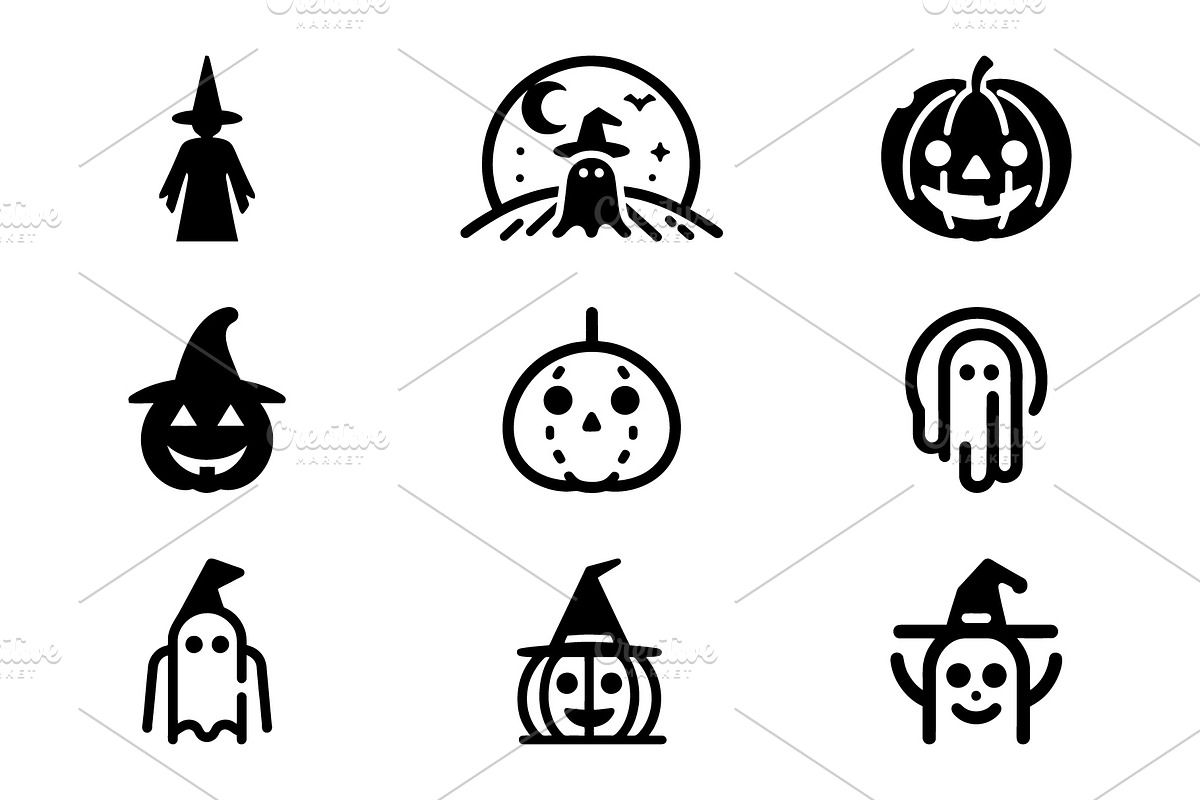 Spooky Halloween Icon Bundle, an Icon by Vectorium Studio