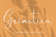 Grimstica, a Script Font by Essentials Studio (Thumbnail 1 of 8)