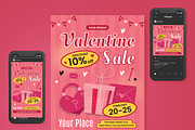 Valentine Sale Flyer Set, a Flyer Template by SquidPixey (Thumbnail 5 of 6)