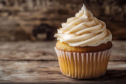 Homemade cupcake with cream, a Food & Drink Photo by MistyDay