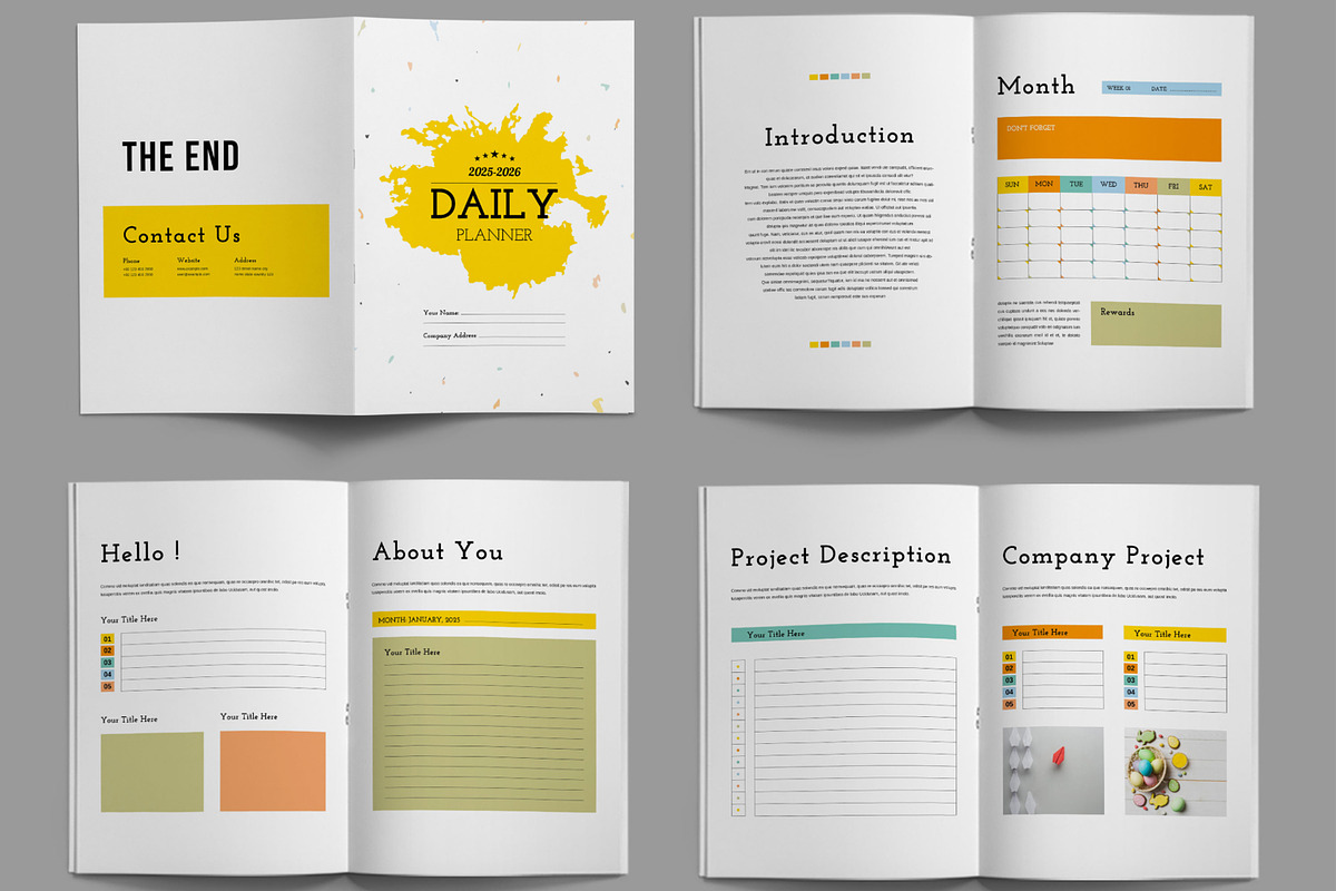 Daily Planner Template Layout, a Stationery Template by ContestDesign (Photo 2 of 3)