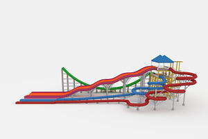 3D Model Waterpark Slide 12