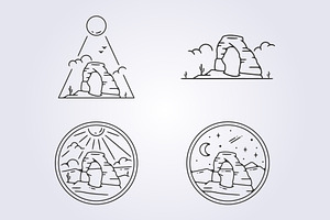 set bundled arches national park vec, a Branding & Logo Template by Lodzrov