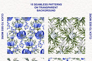 In Blue Anemone Design Set, a Decorative Illustration by Simple Design (Thumbnail 3 of 8)