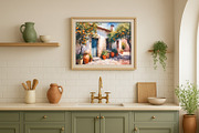 Mediterranean Orange House Art, a Background Graphic by Floraphoria (Thumbnail 4 of 10)