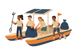 Community members participate in a, an Illustration by ZinetroN