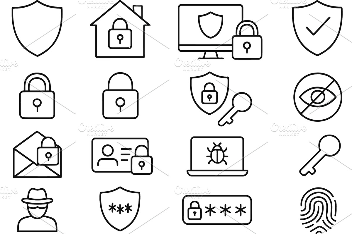 Collection of vector line icons, a Technology Illustration by ZinetroN