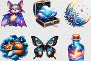 Midnight Reverie Clipart PNG, an Illustration by Black Bird Studio (Thumbnail 2 of 6)
