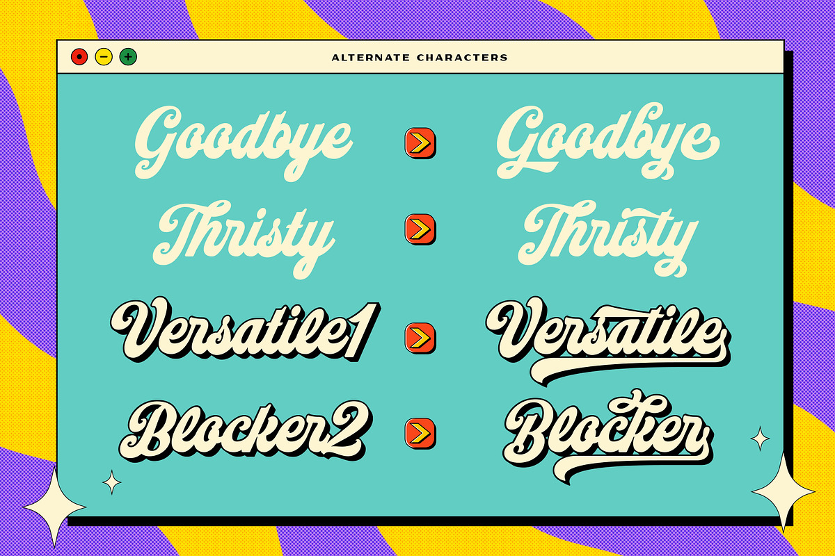 Sundries Bold Script with Extruded, a Script Font by Angin Studio (Photo 5 of 18)