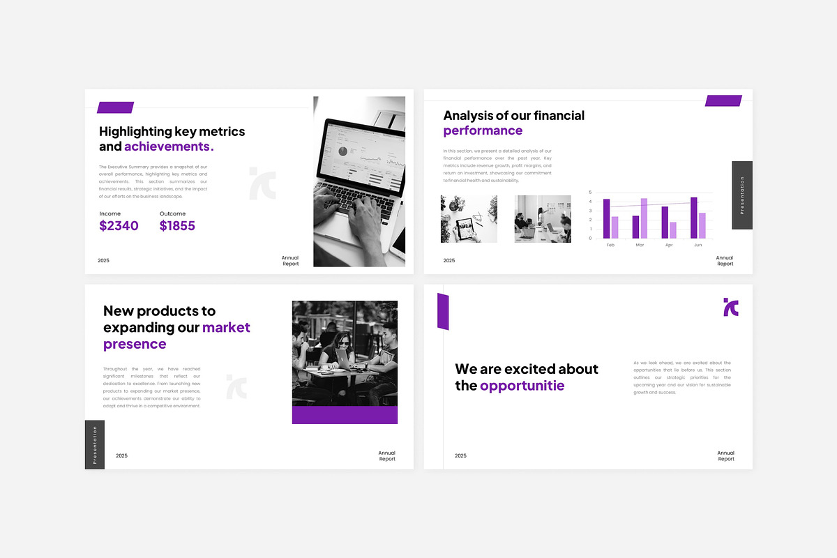 Modern Annual Business Presentation, a Presentation Template by Eklip Studio (Photo 2 of 6)