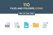 110 Files and Folders Icons, an Icon by Mir store (Thumbnail 1 of 2)
