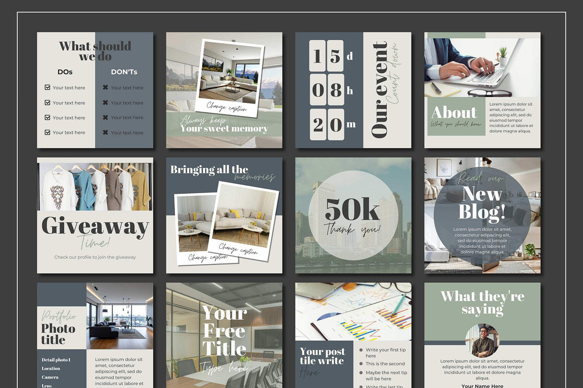 Modern Canva Instagram Template, a Social Media Template by Everyday Perfection (Photo 6 of 8)