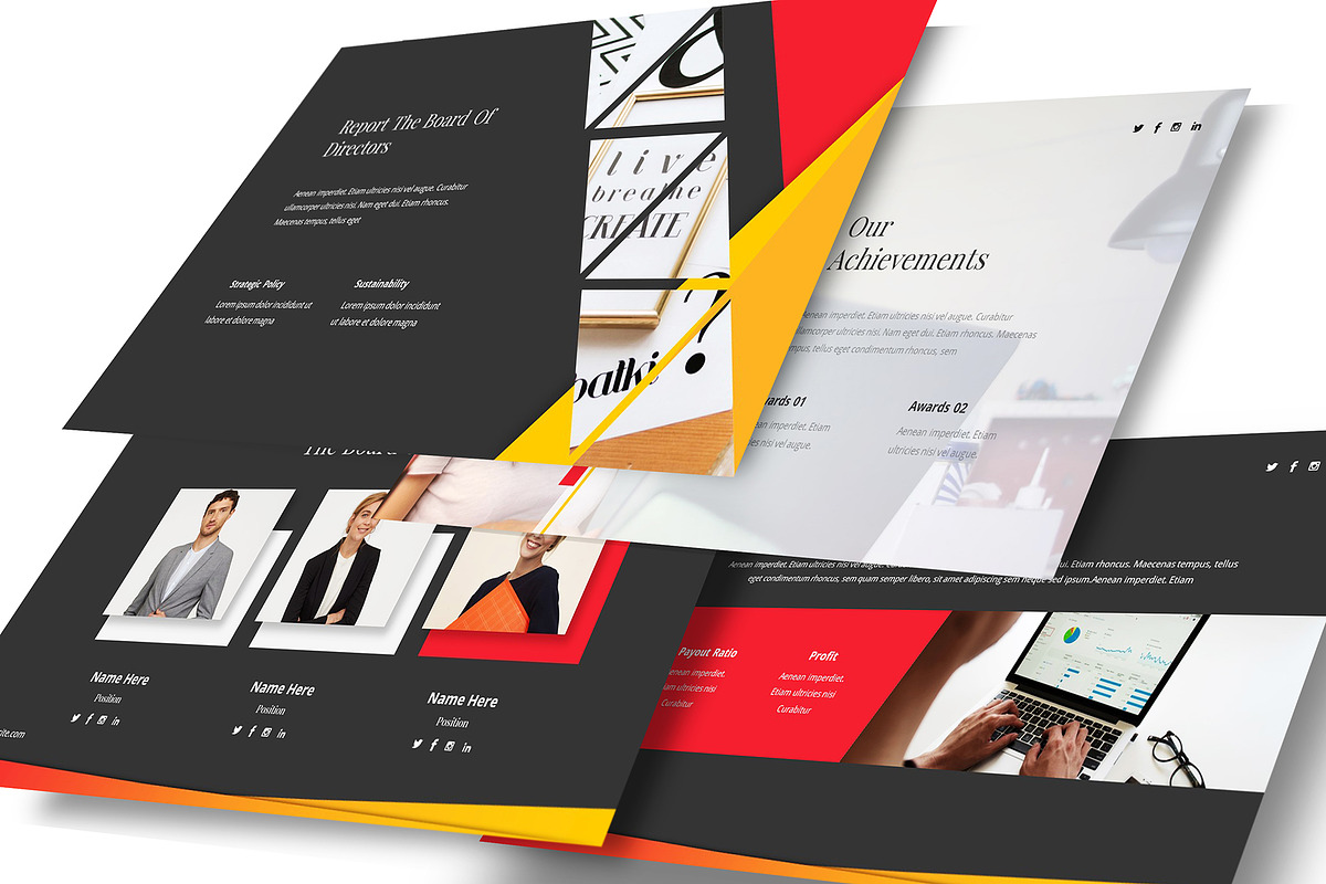 Annual Report Powerpoint Template, a Presentation Template by temphall (Photo 2 of 8)