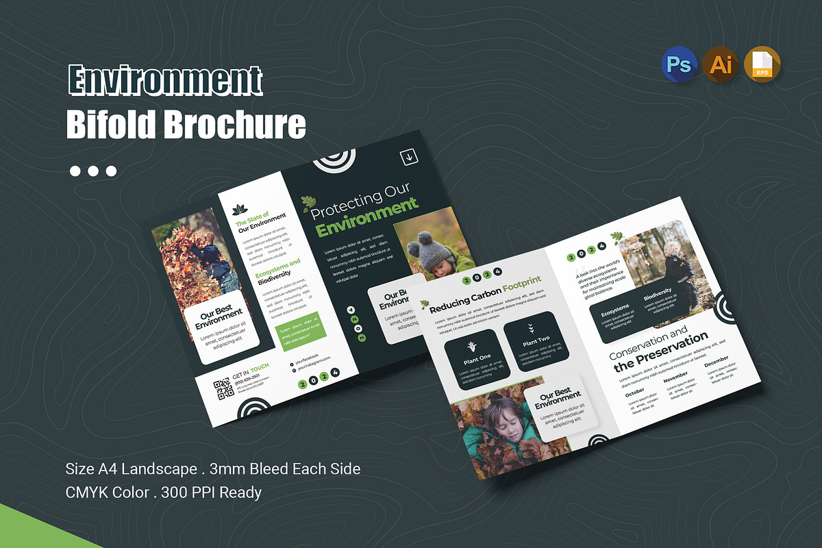 Protect Our Environment Bifold Broch, a Brochure Template by Esensifiksi.studio (Photo 1 of 3)