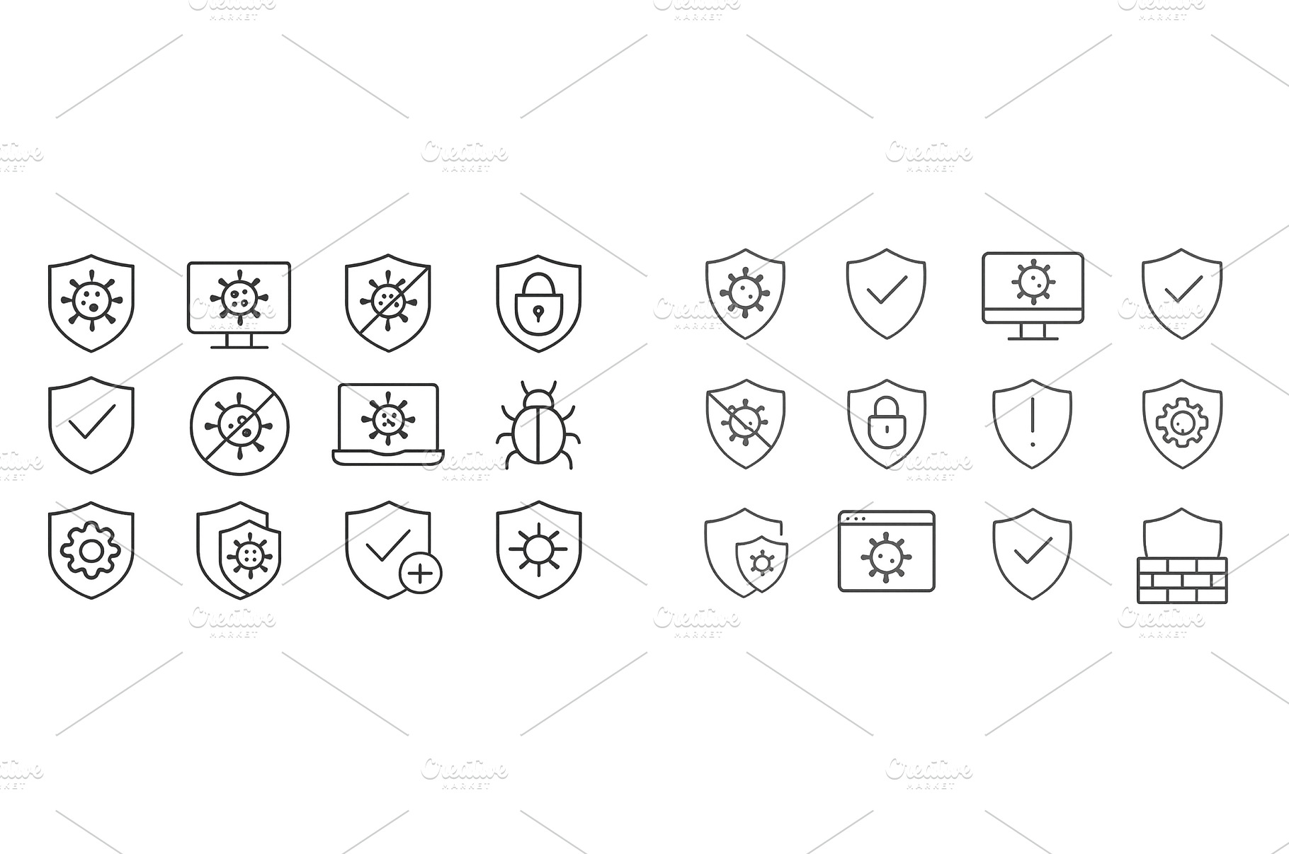 Set of simple line icons, a Technology Photo by ZinetroN