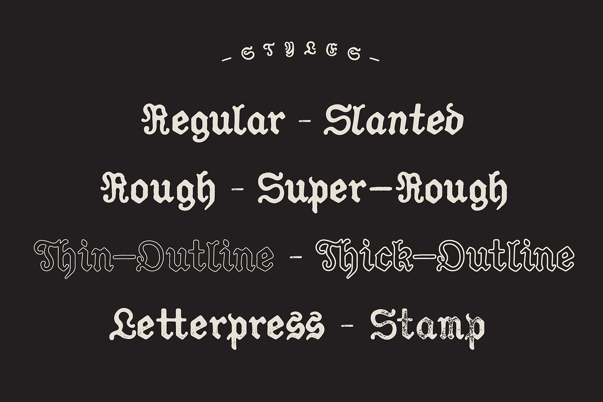 Vanity - Fraktur Blackletter, a Blackletter Font by OPENCITYDESIGNCO (Photo 4 of 7)