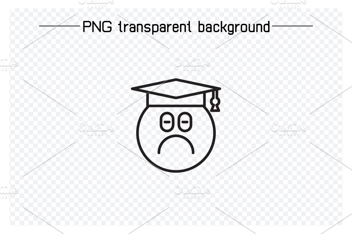Bored and Moody Student Emoticon Set, an Outline Icon by Designfour (Photo 4 of 7)