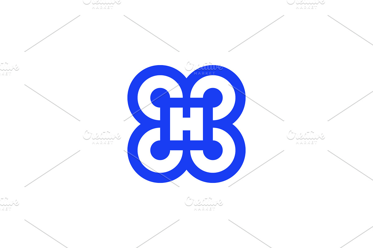 initial letter H drone rotor logo, a Branding & Logo Template by Rasagama Studio