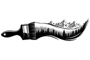 Nature Landscape Paintbrush Design B, an Illustration by Designs_River (Thumbnail 3 of 31)