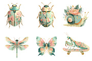 Spring Insects Garden Clipart, an Illustration by CreationArt (Thumbnail 6 of 6)