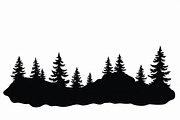 Pine Forest Silhouette Bundle, a Graphic by Creativeshirt (Thumbnail 2 of 14)