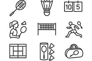 Vector illustration of badminton, a Sport Illustration by ZinetroN