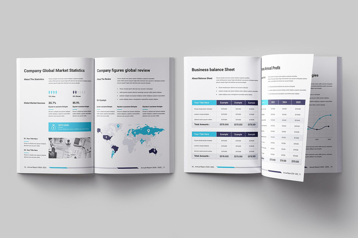 Annual Report Design Template| Canva, a Brochure Template by ElvinPrint (Photo 9 of 11)