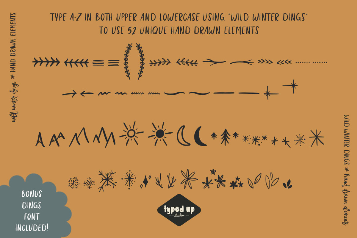 Wild Winter | Extensive Script Font, a Script Font by Typed Up Studio (Photo 9 of 16)