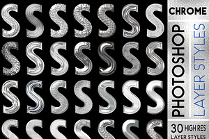 Silver Chrome Photoshop Layer Styles
