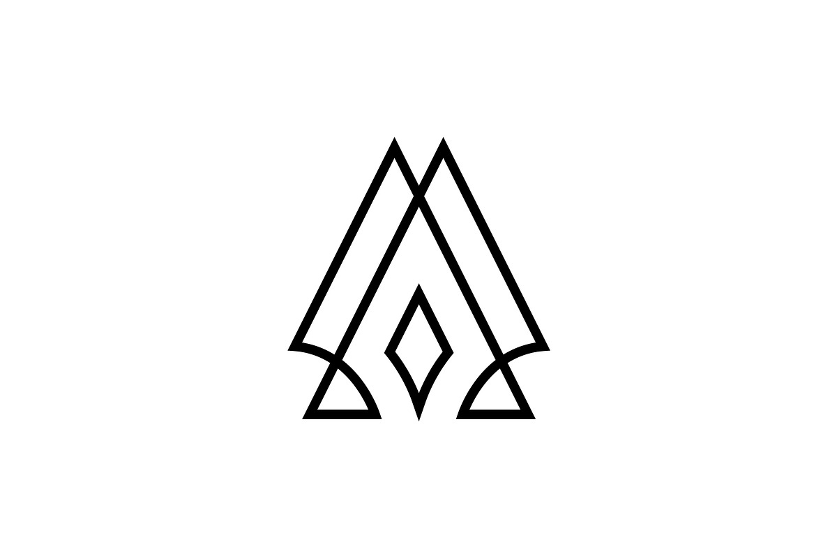Geometric Initials AM or MA Logo, a Branding & Logo Template by Luxury Logos (Photo 3 of 4)